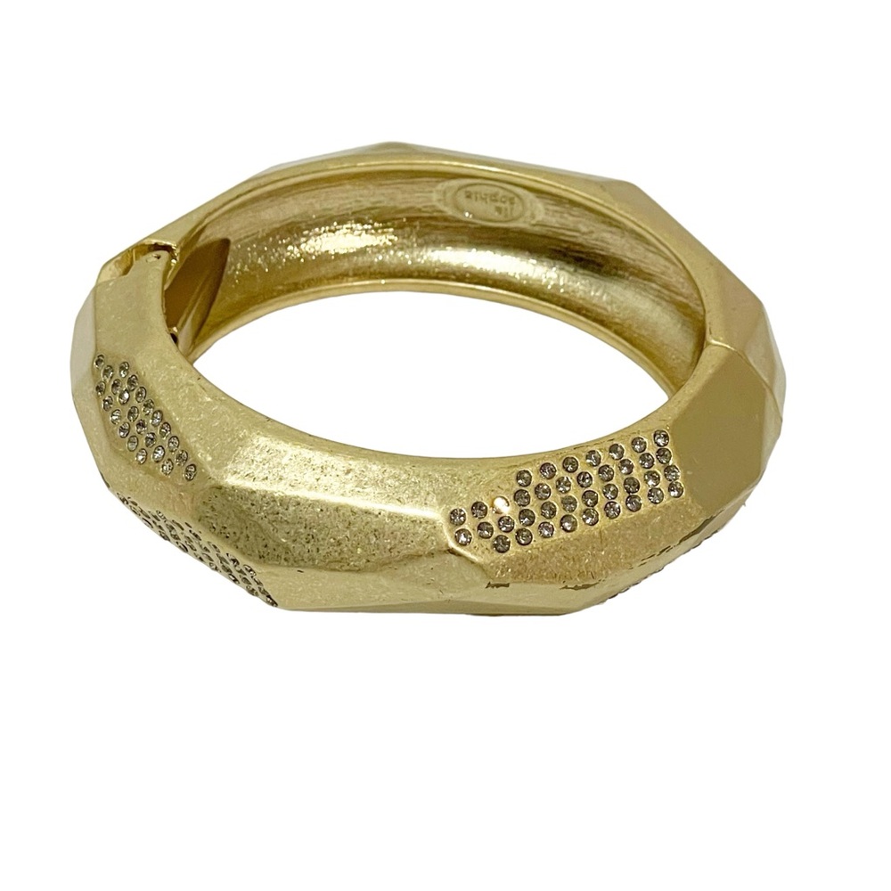 Lia Sophia Sculpture Retired Magnetic Hinged Bangle Bracelet